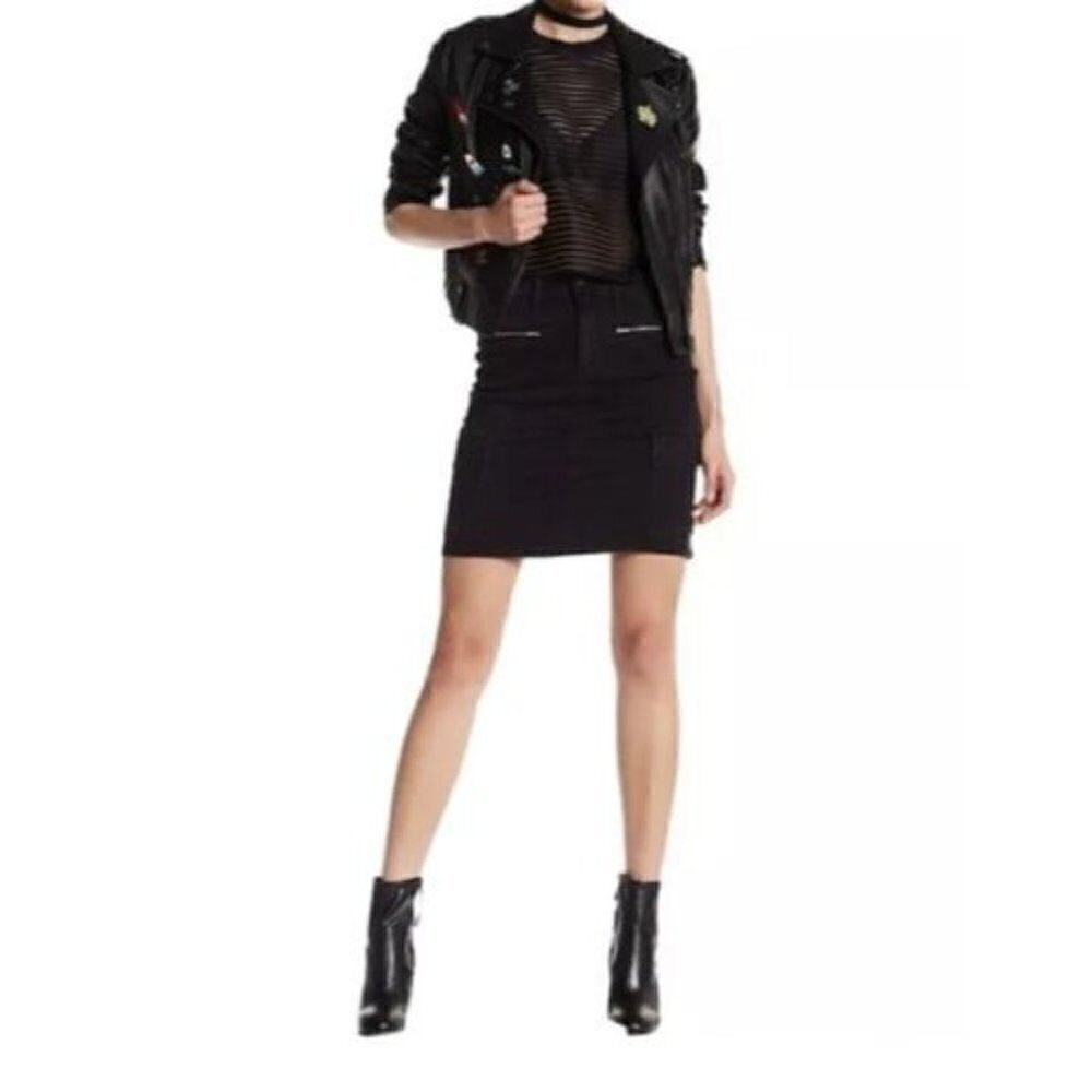 AG Adriano‎ Goldschmied Dark Blue Tyler Cargo Denim Mini Skirt 24